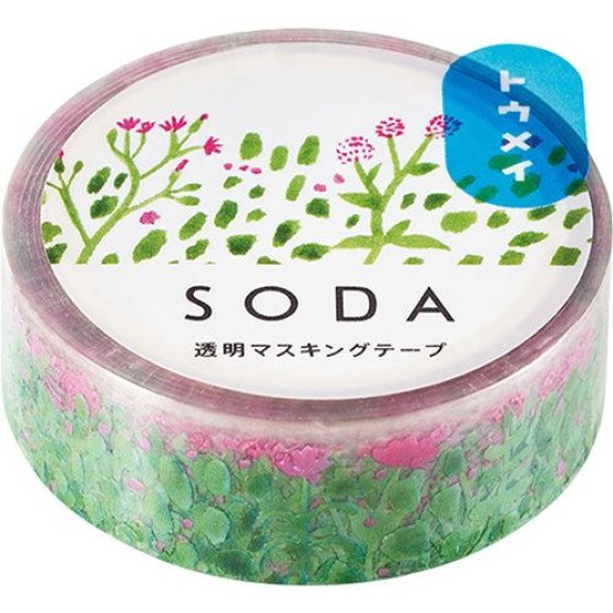 SODA 小花園 透明紙膠帶 15mm