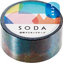 SODA 形狀大碎片 透明紙膠帶 20mm