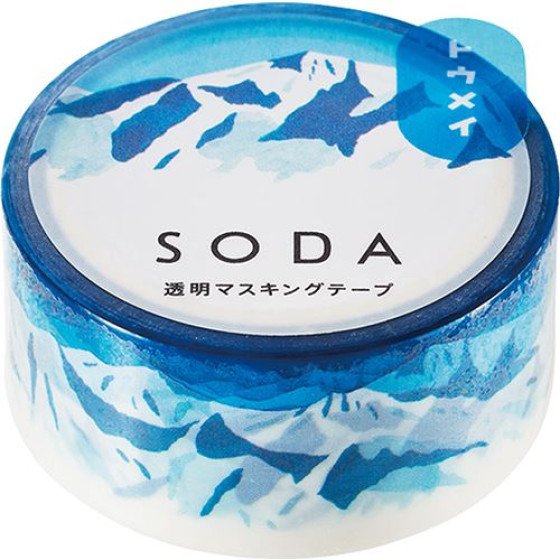 SODA 阿爾卑斯山 透明紙膠帶 20mm