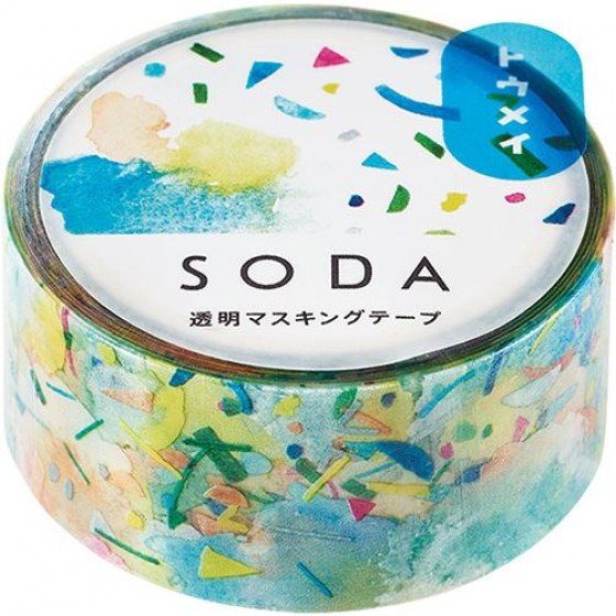 SODA 慶祝 透明紙膠帶 20mm