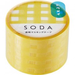 SODA 黃桌布 透明紙膠帶 30mm